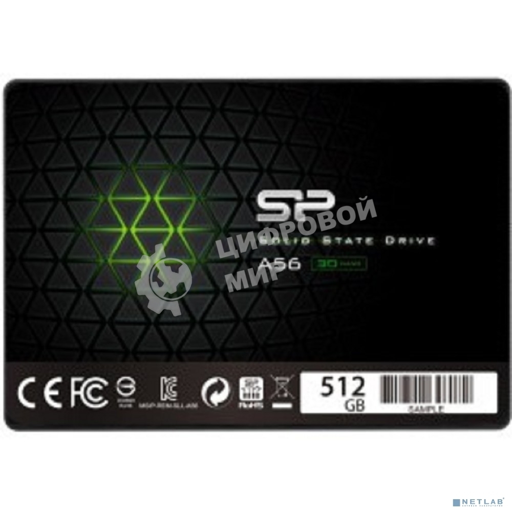 Накопитель SSD Silicon Power Ace A56, 512Gb, SATA III, 2.5