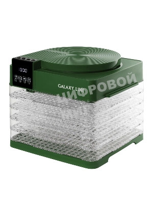 Сушилка для овощей и фруктов Galaxy Line GL 2630, зеленый, с электронным управлением, 450 Вт