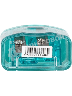 Точилка для карандашей ручная Deli E0576, 2 отверстия, пластик, ассорти