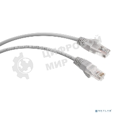 Шнур комм. Cabeus, cat.6, неэкр., U/UTP, RJ45/RJ45, PVC, AWG24, 5м, серый