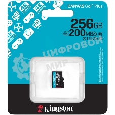 Флеш карта microSDXC 256Gb Kingston SDCG4/256GbSP Canvas Go! Plus V10 A2 w/o adapter