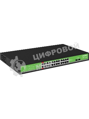 Коммутатор Digma DSP224G-2S-R400 (L2) 24x1Gbит/с 2SFP 24PoE 24PoE+ 2PoE++ 400W неуправляемый