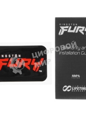 Оперативная память Kingston Fury Beast, DDR5, 32Gb (1x32GB), 6000MHz, CL36, DIMM, с радиатором, белый