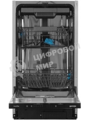 Встраиваемая посудомоечная машина Gorenje GV561D10, узкая, ширина 44.8см, полновстраиваемая, загрузка 11 комплектов