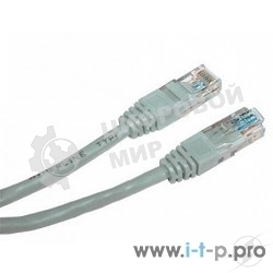 Коммутационный шнур Комм шнур, UTP, кат 5e, 15m с RJ45серый