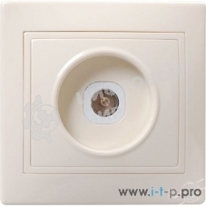 Розетка телевизионная TV 1-м СП Кварта РТВ10-ККм IP20 крем. IEK EAK10-K33-DM