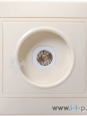 Розетка телевизионная TV 1-м СП Кварта РТВ10-ККм IP20 крем. IEK EAK10-K33-DM