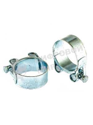 Хомуты металлические Сибртех силовые 44-47 мм ширина 22 мм шарнирный, W1, 2 шт