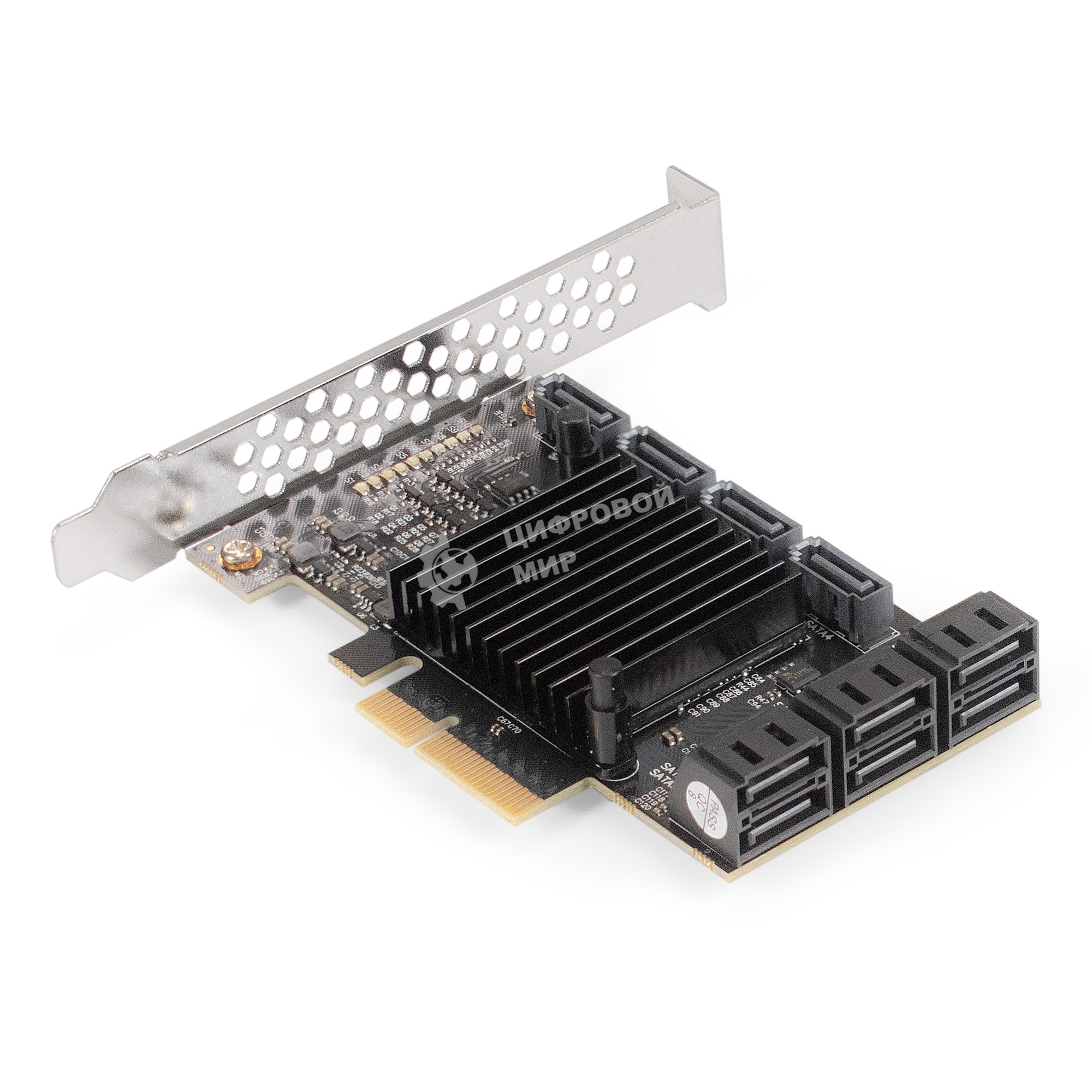 Контроллер ExeGate EXE-510 (PCI-E x4, SATA3 6Gb/s, 10 int, ASMedia Chipset ASM1166+JMB575)