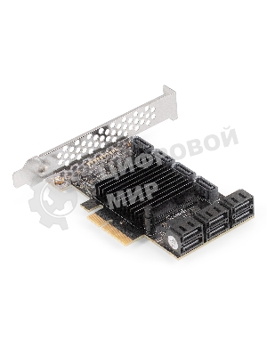 Контроллер ExeGate EXE-510 (PCI-E x4, SATA3 6Gb/s, 10 int, ASMedia Chipset ASM1166+JMB575)