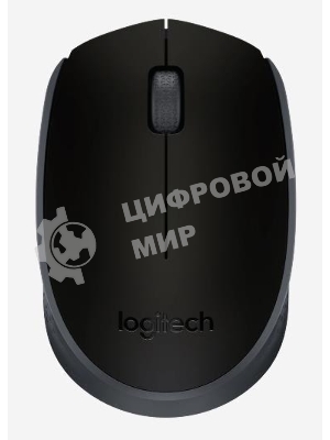 Мышь беспроводная Logitech M171 черный/серый, 1000 dpi, радиоканал, USB, кнопки - 3