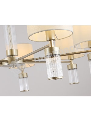 Люстра Ambrella light LH71303/7 CGD/WH золото/белый E14/7 max 40W D860*740