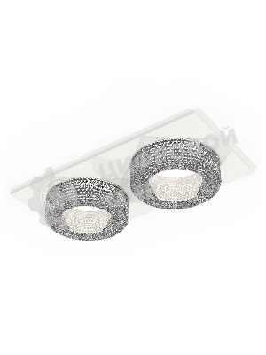 Комплект встраиваемого светильника Ambrella light XC7635020 SWH/CL белый песок/прозрачный MR16 GU5.3 (C7635, N7191)