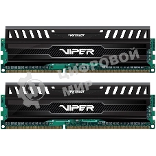 Оперативная память Patriot Viper 3, DDR3, 16GB (2x8 GB), 1866 MHz, CL10, DIMM, радиатор, черный