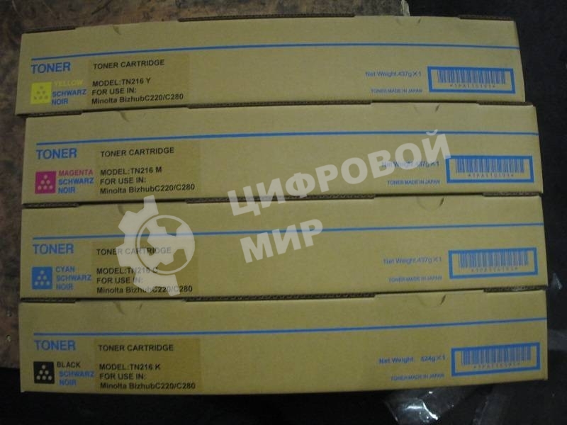 Тонер Konica-Minolta bizhub C220/280/360 красный TN-216M/TN-319M (туба, 437г) JPN