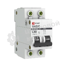 Выключатель автоматический EKF mcb4729-2-40C 2P 40А (C) 4,5кА ВА 47-29 EKF Basic