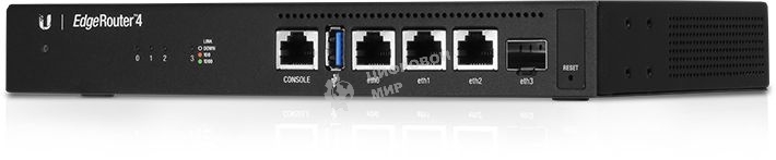 Маршрутизатор Ubiquiti ER-4-EU EdgeRouter 4 4 ядра (1 ГГц), 3х 1G RJ45, 1х SFP