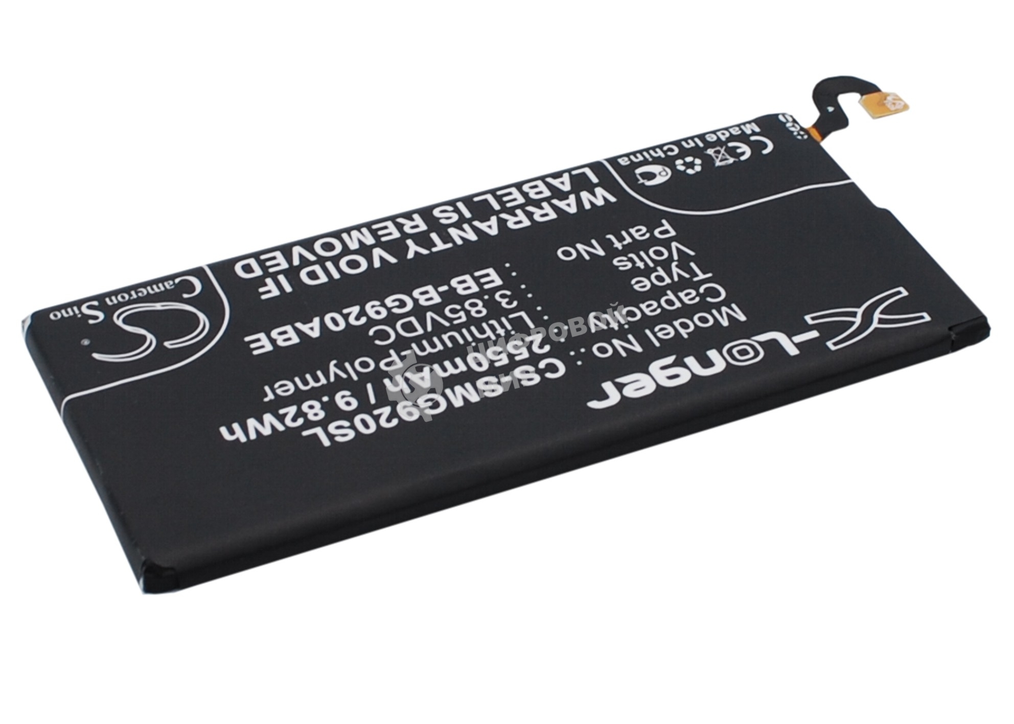 Аккумулятор CS-SMG920SL EB-BG920ABE для Samsung Galaxy S6 3.85V, 2550mAh, 9.82Wh