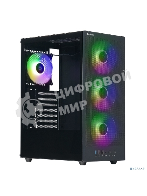 Компьютерный корпус Defender RaptorX черный,ATX,4fans,switchM/BSync