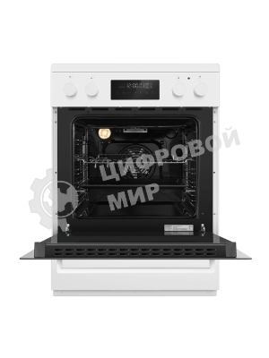 Плита электрическая Maunfeld MEC611CW09TD белый, конфорок 4 шт, духовка 59 л, 60 см x 85 см x 63 см