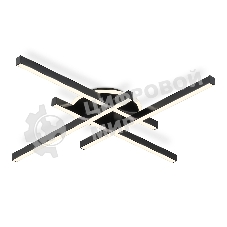 Потолочный светодиодный светильник Ambrella light FL6282 BK черный 58W 3000K-6400K 700*700*85 (ПДУ ИК)