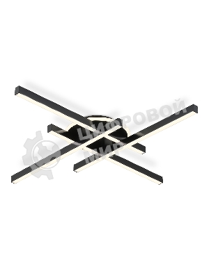 Потолочный светодиодный светильник Ambrella light FL6282 BK черный 58W 3000K-6400K 700*700*85 (ПДУ ИК)