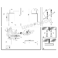 Светильник Ambrella light TR9586 BS латунь E14 max 40W 175*100*195