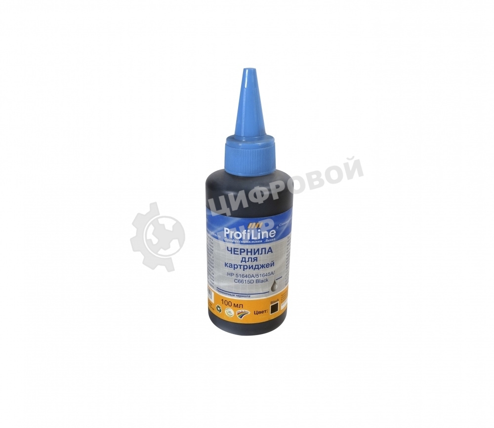 Чернила ProfiLine 51640A/51645A/C6615D для принтеров HP черный пигментные 100 мл