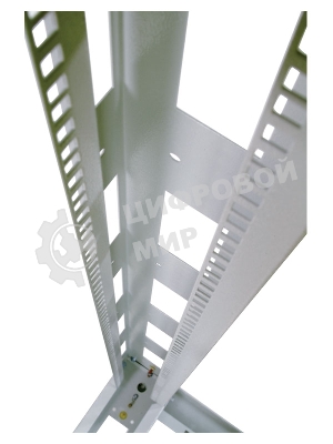 Стойка двухрамная ЦМО СТК-24.2 24U 620 мм X 800 мм направл. закл. гайки 250 кг серый