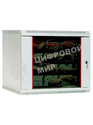 Шкаф телеком. настен, 9U, 600x650 дверь стекло (ШРН-9.650) (1 коробка)