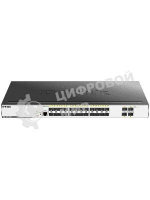 Коммутатор D-Link DGS-3000-28XS/B1A, 24×1 Гбит/с SFP + 4×10 Гбит/с SFP+, управляемый