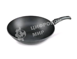 Сковорода ВОК (WOK) НМП 3126W круглая/покрытие антипригарное/ручка съемная (без крышки) черный