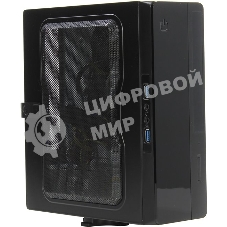 Компьютерный корпус Powerman EQ101BK slim ATX 200W Black 6117857 (8см Fan, 2* USB 3.0, Audio, PM-200ATX-PRO APFC)