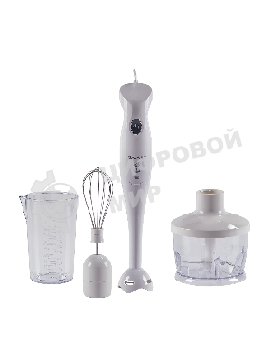 Блендер погружной Galaxy Line GL 2127, белый с серым, 300 Вт