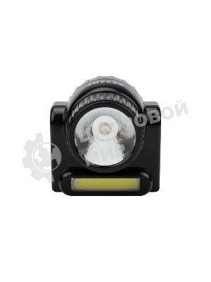 Фонарь налобный Rexant поворотный направленный + сфокусированный свет, встроенный аккумулятор, зарядка от сети через съемный кабель (в комплекте)