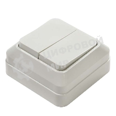 Выключатель 2-кл. BOLLETO накл. 7023 белый ASD/IN HOME 4680005959761