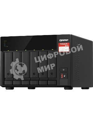 Сетевое хранилище без дисков SMB QNAP TVS-675-8G NAS, 6-tray w/o HDD, 2xM.2 SSD Slot, 1xHDMI-port. CPU 8-сore 64-bit x86 KX-U6580 2.5 GHz, 8GB DDR4 (1 x 8GB) up to 64GB (2 x 32GB), 2x 2.5 Gigabit LAN