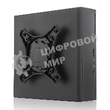 Компьютерный корпус с блоком питания 120 Ватт/ Foxline FL-L01-AD120-D65 mITX case (1L),w/2xUSB3.0, VESA, CPU cooler, w/120W pwr adapter, w/pwr cord