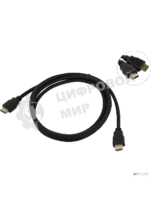 Кабель HDMI ExeGate EX287730RUS EX-CC-HDMI2-1.8 (19M/19M, v2.0, 1,8м, 4K UHD, Ethernet, позолоченные контакты)