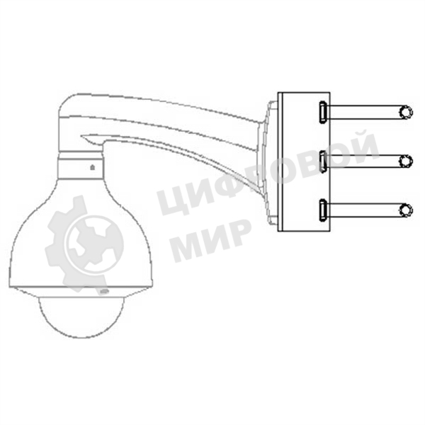 Кронштейн для крепления на столб видеокамер серий HFWxxS, HFWxxR-Z/VF,SD60/6AE/6AL, SD59/50/40, SD6C, SD42, SD29 Кронштейн для крепления на столб видеокамер серий HFWxxS, HFWxxR-Z/VF,SD60/6AE/6AL, SD59/50/40, SD6C, SD42, SD29