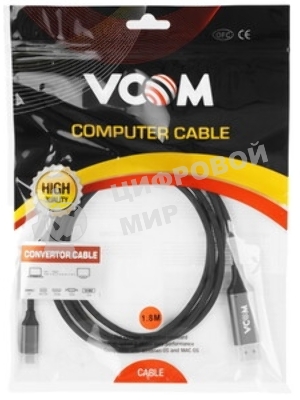 Кабель USB3.1 CM-DP 1.8M CU422MC-1.8M VCOM