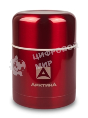 Термос Арктика 302-500 красный, широкое горло 0,5 л для супа и еды, холод/тепло 12 ч