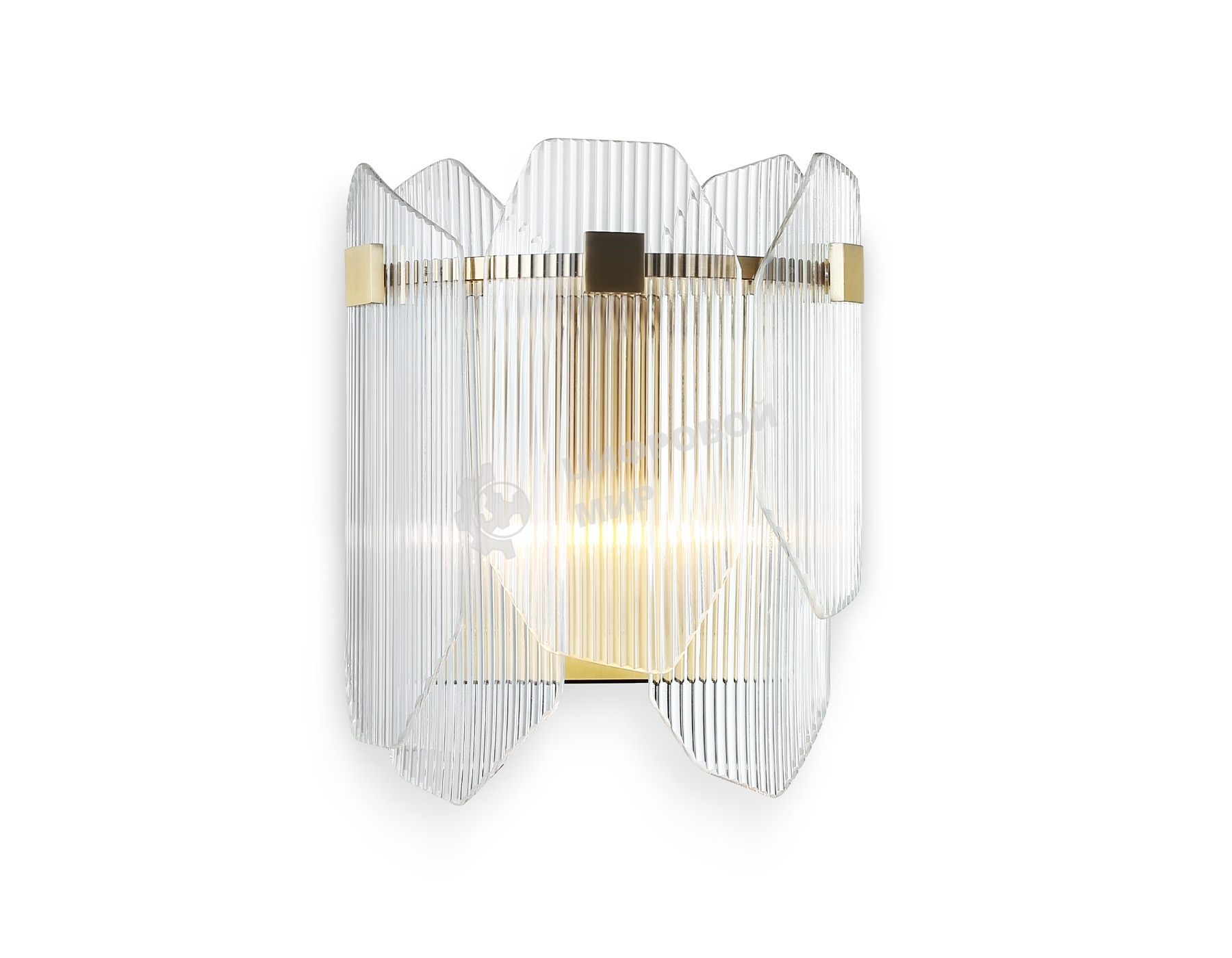 Настенный светильник Ambrella light LH31257/2 BS/CL латунь/прозрачный E14*2 max 40W 220*150*270