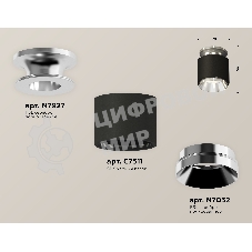 Светильник Ambrella Light XS7511080 SBK/PSL черный песок/серебро полированное MR16 GU5.3 (N7927, C7511, N7032)