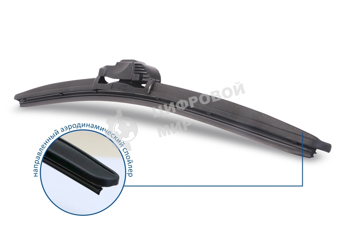 Щетка стеклоочистителя бескаркасная GOODYEAR GY000421 frameless 21''/53 см всесезонная multiclip