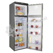 Холодильник DON R-236 G графит зеркальный двухкамерный 250/70л морозилка сверху