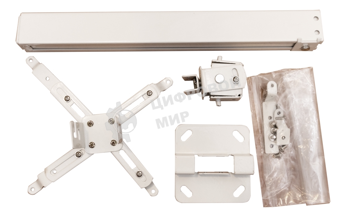 Крепление для проектора, с квадратной штангой, от потолка 30-50см, цв. белый