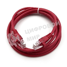 Патч-корд Buro cat.5e 2м красный RJ-45 (m)-RJ-45 (m)