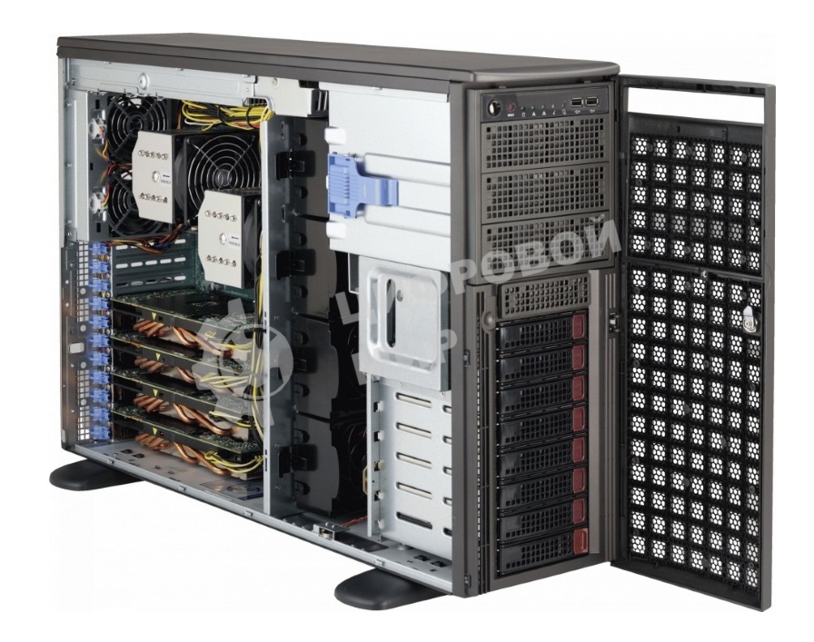 Серверная Платформа SuperMicro 7049GP-TRT - 4U/Tower GPU Server - 8x SATA - Dual 10-Gigabit Ethernet - 2200W Redundant