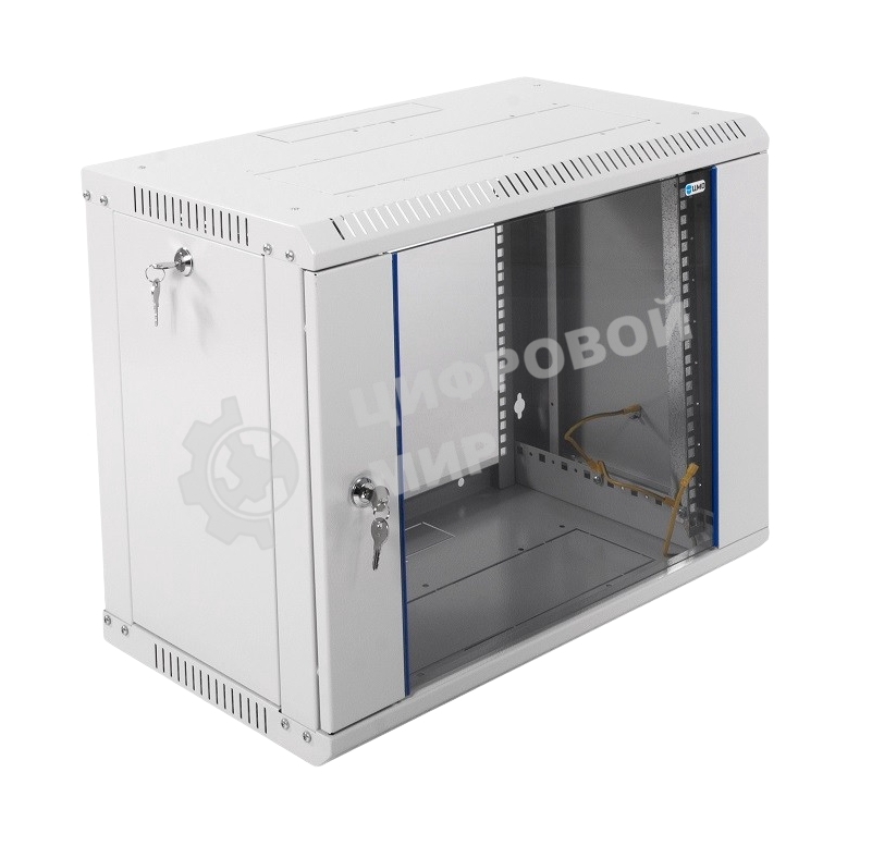 Шкаф телеком. настенный разборный 9U (600х350) дверь стекло (ШРН-Э-9.350) (1 коробка)